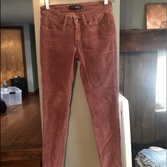 Women dusty rust stretch skinny. - Picture 2 of 4